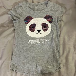 Justice pandawesome flippy sequin top